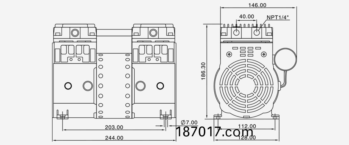 HP-1400H活塞(sai)真空(kong)泵(beng)